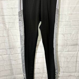 Leggings Featuring Strappy Ankles & Adorned with the Word "Love" on Both Sides